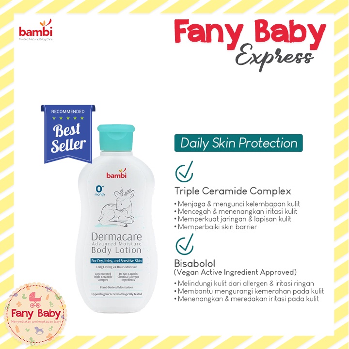 BAMBI BABY DERMACARE ADVANCED MOISTURE BODY LOTION 200ML