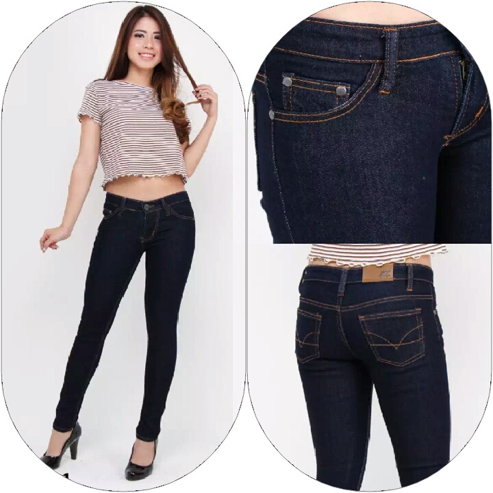 CELANA JEANS WANITA JUMBO - MODEL SKINY DENIM STREET SIZE 27 - 42 PILIHAN TERBAIK MASA KINI