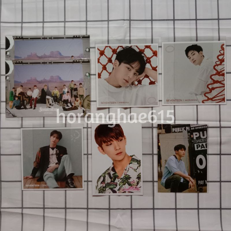 POSTCARD ENTRY CARD 24H FALLIN FLOWER HENGGARAE SEMICOLON 17LIKE WONWOO MINGYU DINO WOOZI JOSHUA