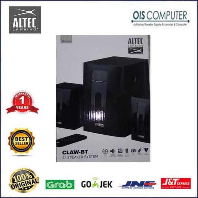 TELARIS ALTEC LANSING CLAW-BT 2.1 BLUETOOTH SPEAKER SYSTEM CLAW BT MR33158 - BLACK