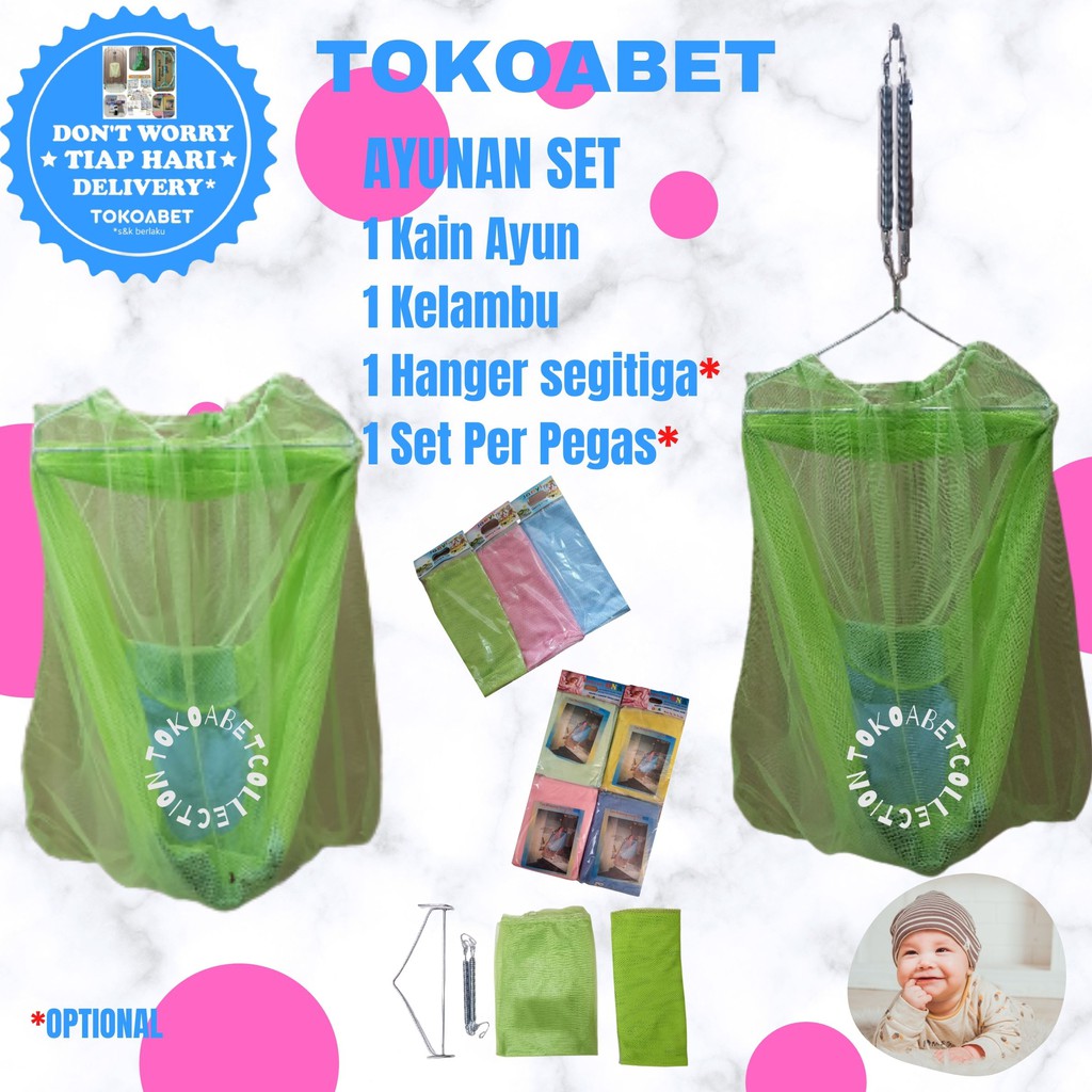 JOEYI ONA Set Perlengkapan Bayi lengkap Kain+Kelambu+Hanger+Per Ayun &amp; Varians #TOKOABET