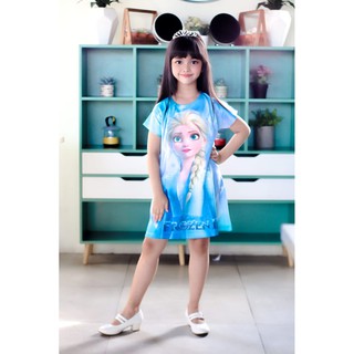 Dress Anak Cutie bahan scuba  import usia 2thn s d 