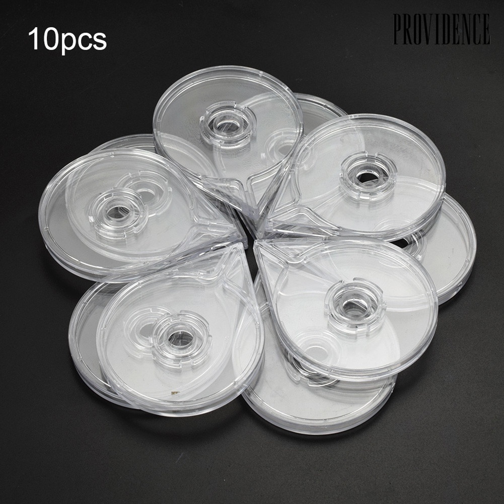 Providence 10Pcs Transparent Nail Art Striping Tape Line Cases Sticker Roller Box Holder