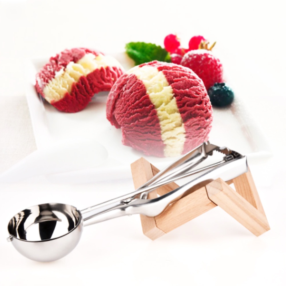 Sendok Scoop Ice Cream Stainless Steel / Alat Skop Es Krim Bulat Besar