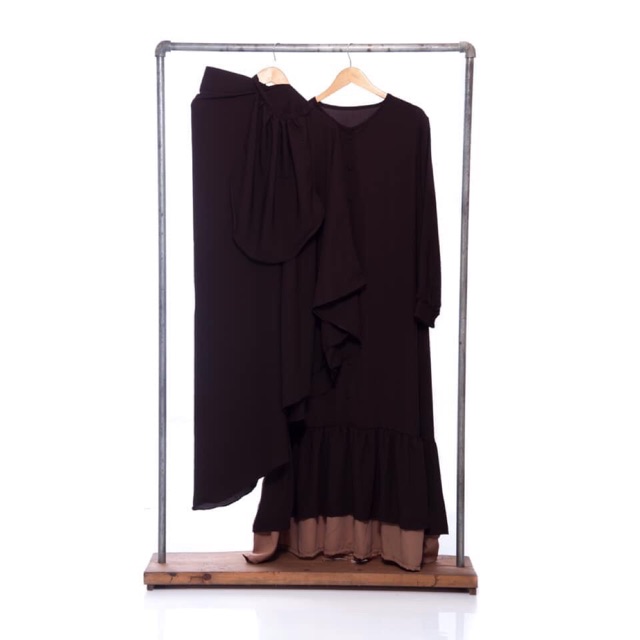 Set gamis jilbab yoris caltri