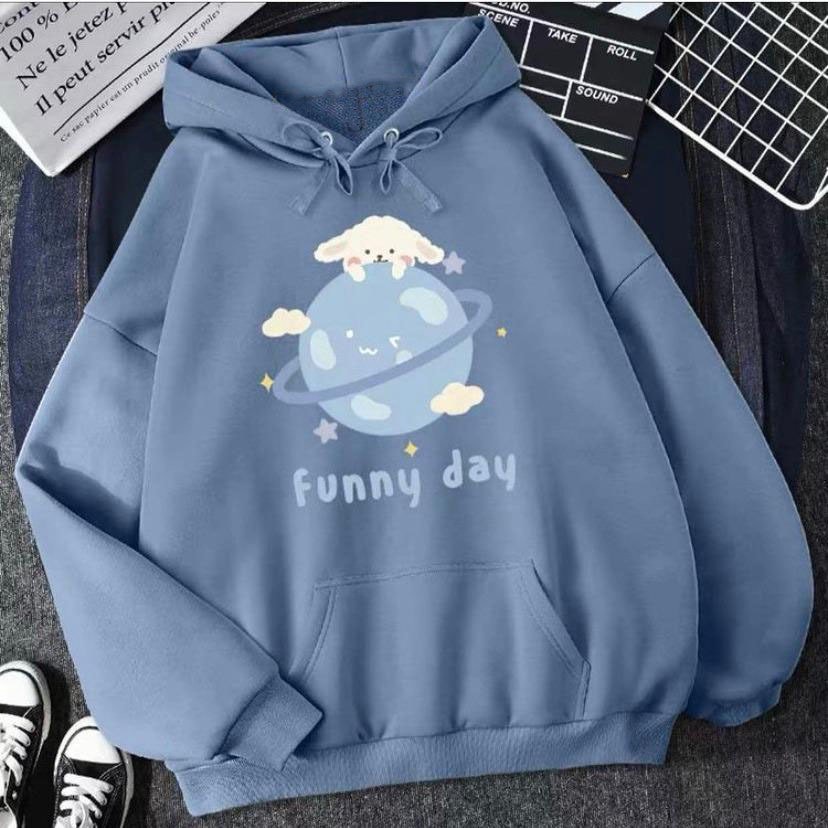 PABRIKHOODIE JAKET HOODIE  JUMPER CUSTOM  FUNNY DAY SIZE M 