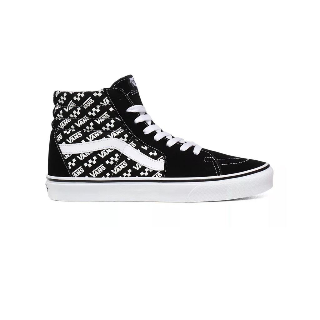 SEPATU VANS OFF THE WALL | SK8 HI LOGO REPEAT BLACK TRUE WHITE