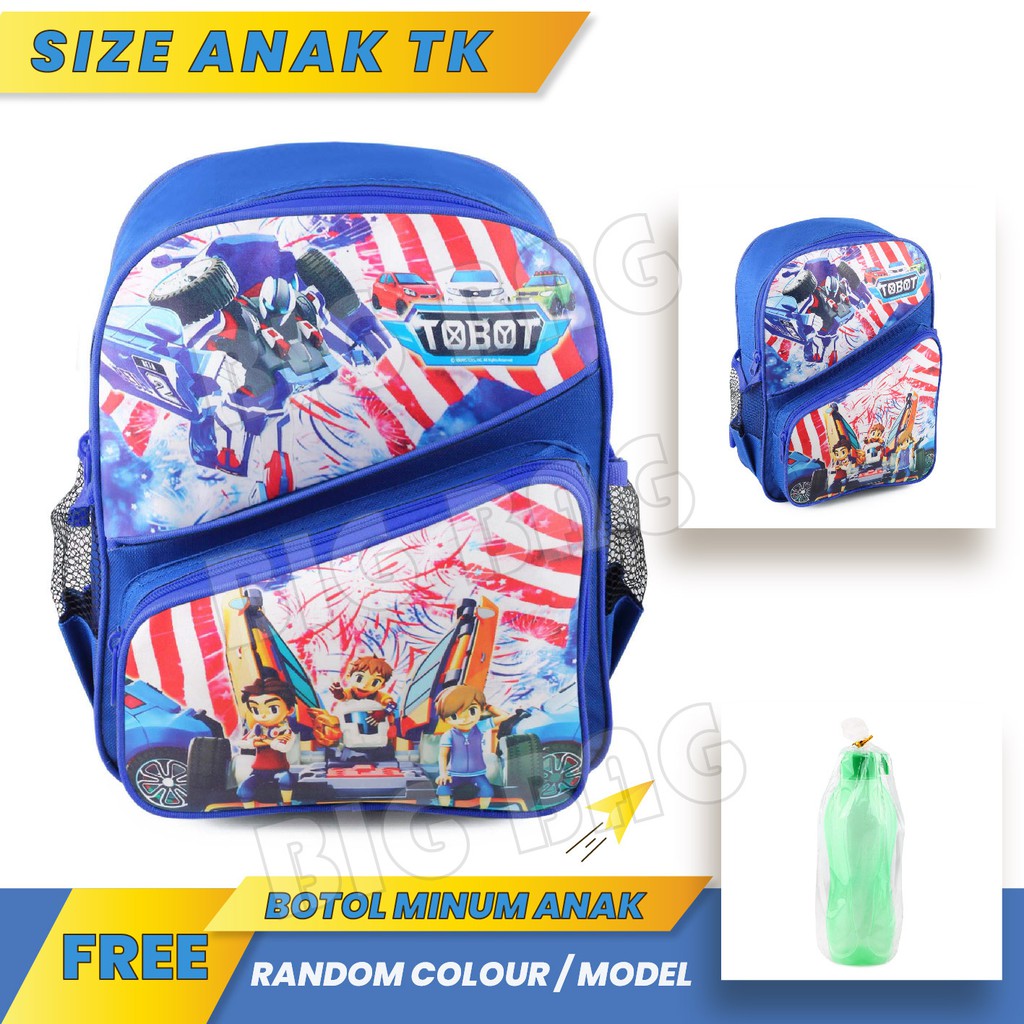 Tas Ransel Anak Laki Laki Karakter - SLASH + FREE Botol Minum