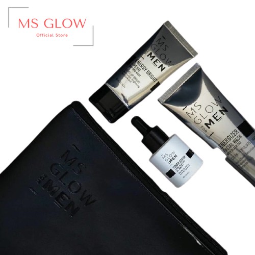 MS GLOW FOR MEN - PAKET BASIC / CREAM JERAWAT PRIA / CREAM PEMUTIH PRIA