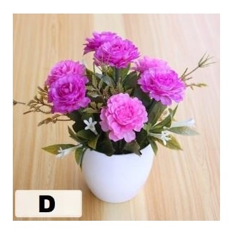 FYGALERYSURABAYA  PT12 Pot Tanaman Hias Bunga Hias Plastik Ornamen Pot Bongsai Artificial Flower Decoration