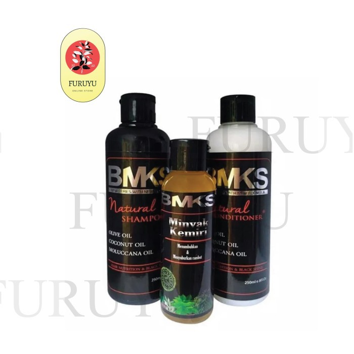 Paket 3in1 BMKS BPOM  Shampoo Conditioner  Minyak Kemiri  BPOM