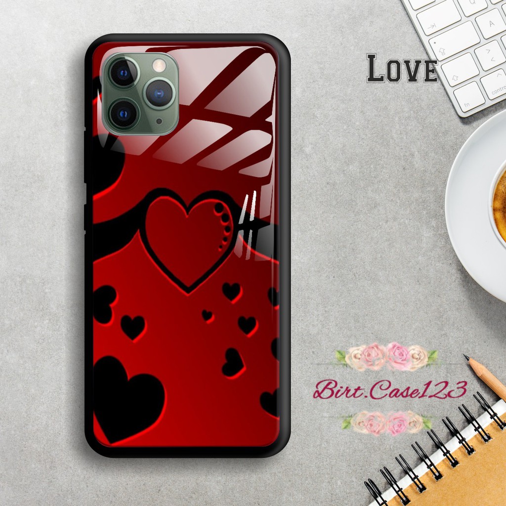 Back case glass LOVE Vivo Y91 Y17 Y12 Y15 Y93 Y95 Y81 Y83 Y71 Y53 y20 Y30 Y50 V17 Y11 y12i BC1510