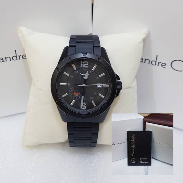 ALEXANDRE CHRISTIE AC 6536 BLACK JAM TANGAN PRIA ORIGINAL