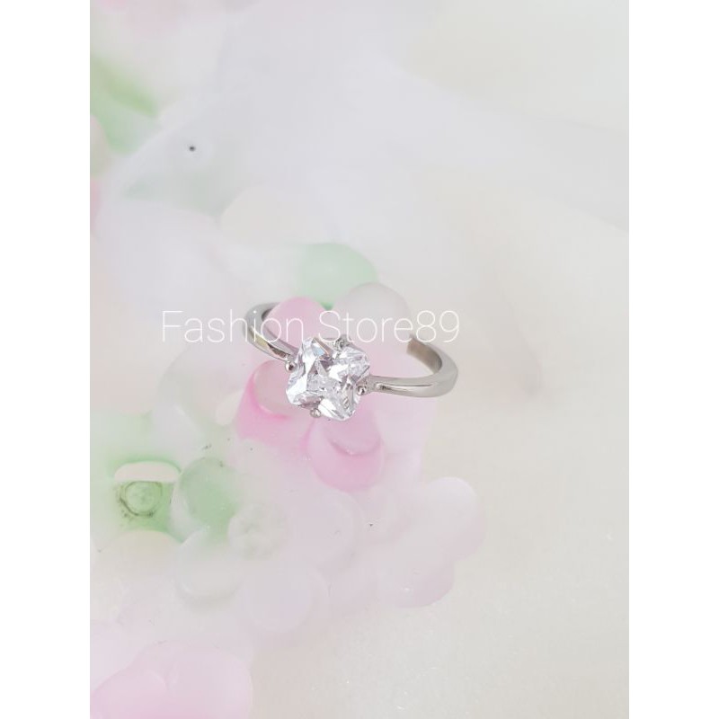 Cincin nikah couple titanium silver kualitas terbaik antikarat selamanya Cincin Titanium White