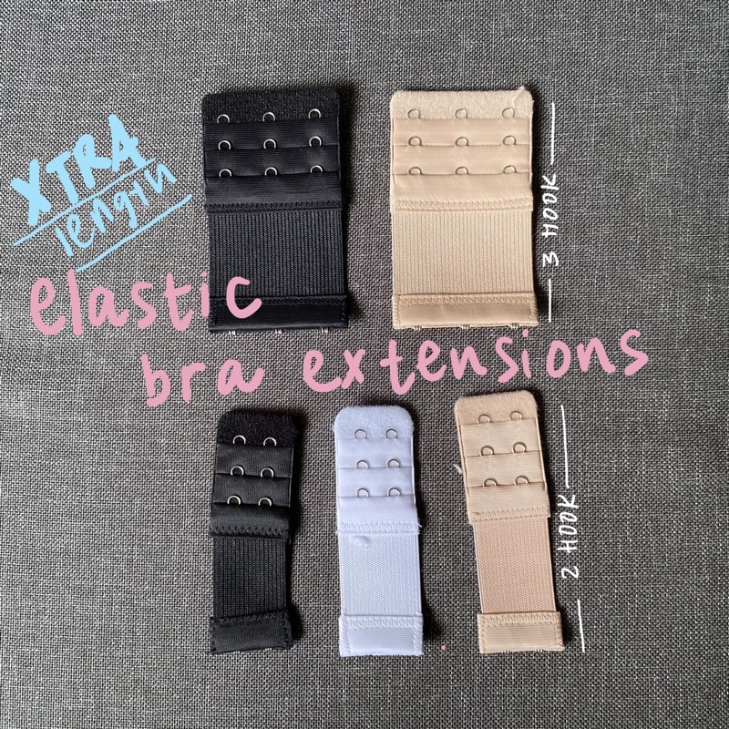 Elastic Extra Length Bra Extension Penyambung Tali Bh Pengait Extenders Hook Kaitan Sambungan Big Si