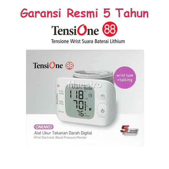 Tensimeter Digital TensiOne 88 Pergelangan Tangan Wrist OneMed One Med Alat Cek Tensi Tekanan Darah