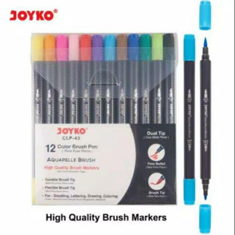 

Joyko CLP-43 Spidol Warna / Aquarelle Brush Pen Set 12 Warna