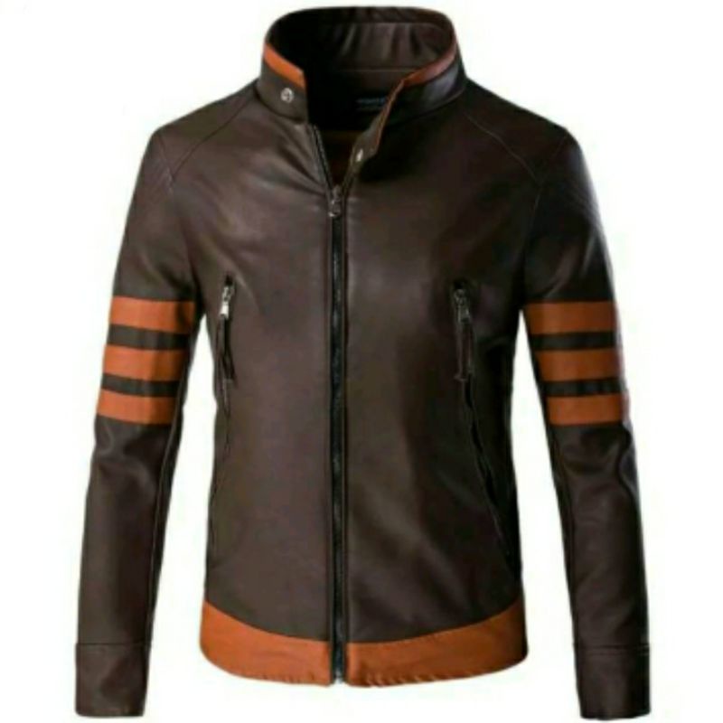 Jaket Semi Kulit X men / Jaket Pria Casual / Jaket Motor