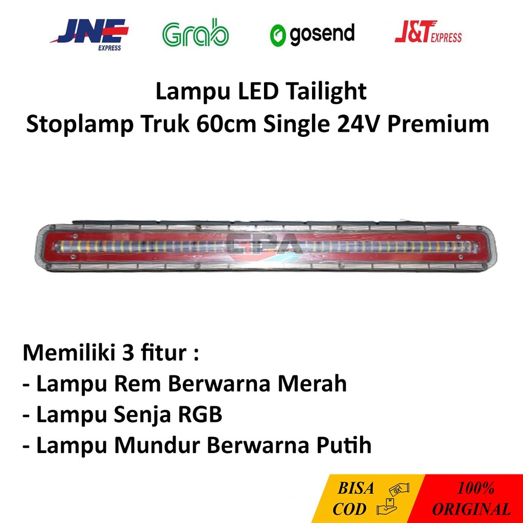 Lampu Chasis Rem Truk 60cm 24V Chassis Stoplamp 60 Belakang Rem Mundur Hazzard