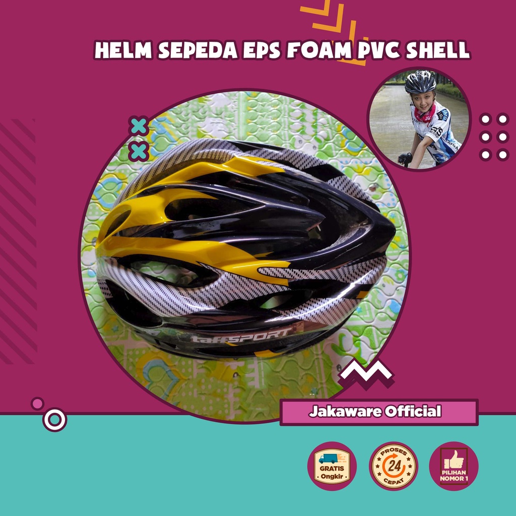 HELM SEPEDA EPS FOAM PVC SHELL SEPEDAH GUNUNG MTB LIPAT BALAP ONTEL ROADBIKE UNISEX PELINDUNG KEPALA