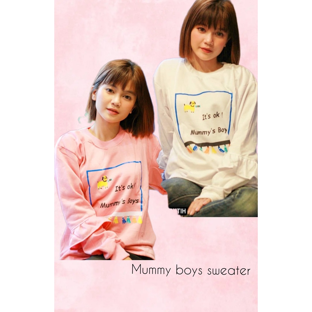 Mummy blouse sweater atasan wanita