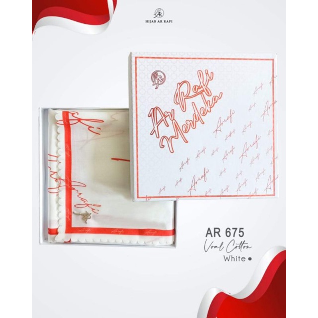 ✅COD || AR 675 || SEGIEMPAT MERAH PUTIH || HIJAB ARRAFI