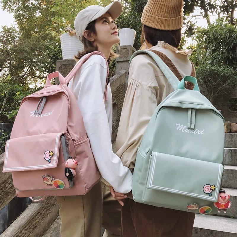 KSO_BAG - Tas Ransel Sekolah Anak Wanita Terbaru 2021 Backpack Motif Carakter Muxixi Korea Style