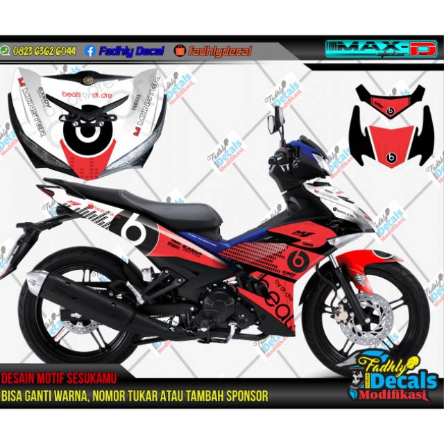 Decal mx king merah dan kuning stabilo keren sticker fullbody