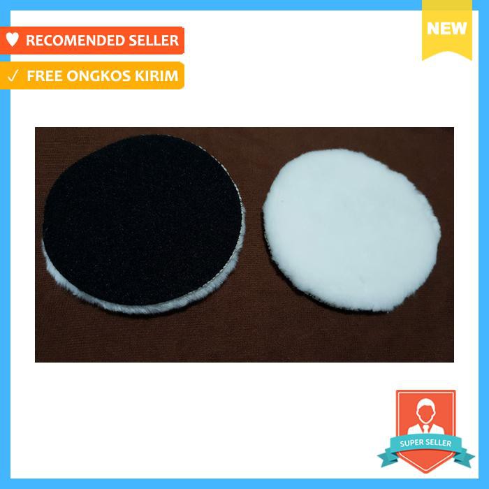 WOOL PAD 7 INCH /FINISHING POLISH/WOOL PEMBERSIH MOBIL/WOOL PAD VELCRO