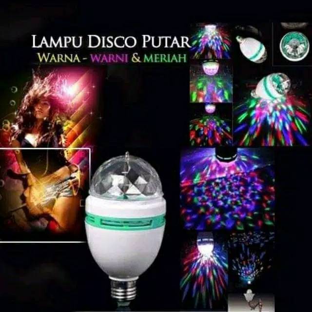 Lampu LED Fitting Disco - Lampu Disko Disco Rainbow Warna Kelap Kelip Fitting