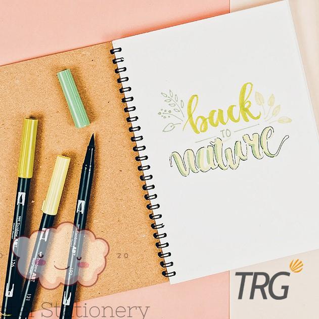 

[PROMO GTG79] Buku Tulis Catatan A5 Dotted Grid Plain Ruled TRG - TRG Kraft Cover Spiral Notebook A5 Harga Promo