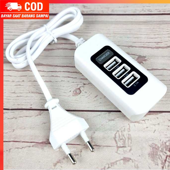 (100% BARANG ORI) Powstro USB Charger Hub 3 Port 5V 2.1A EU plug - C1