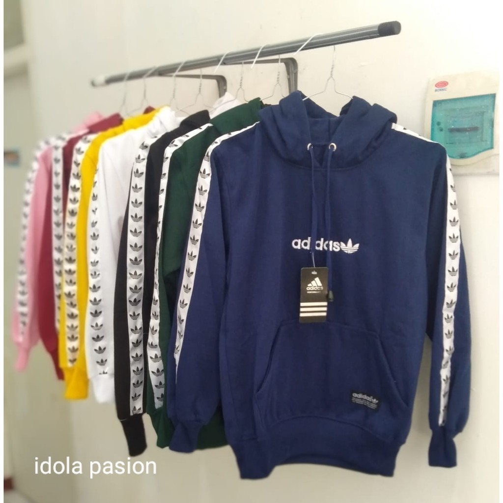 (BIG SALE) Jaket Anak / Sweater Hoodie Adidas Tnt Putih Anak Usia 6-12 Tahun