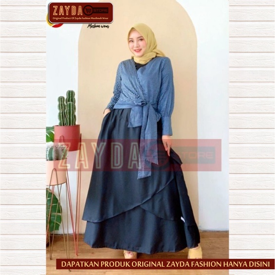 Gamis Remaja Terbaru / Gamis Pesta Kekinian / Gamis Zayda ZG63 Black