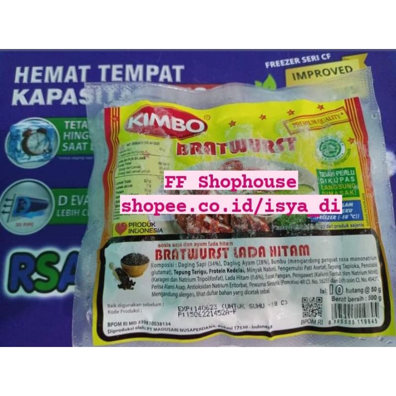 

Sosis Kimbo Bratwurst Lada Hitam isi 10