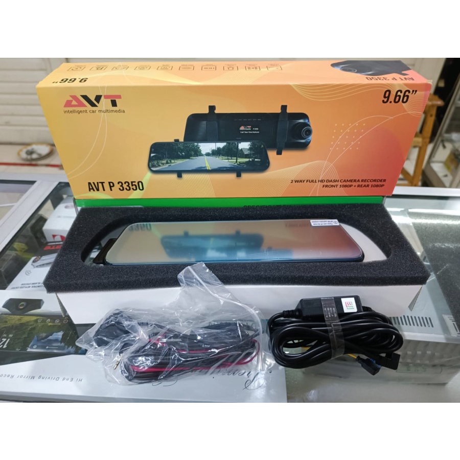 AVT Kamera DVR Mobil Spion 2 Way Depan Belakang Perekam Mobil Kejadian