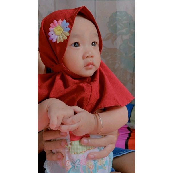 HIJAB/MARIYAM ANAK KIDS MAWAR/BERGO ANAK KIDS MAWAR 0-1 TH/JILBAB INSTAN