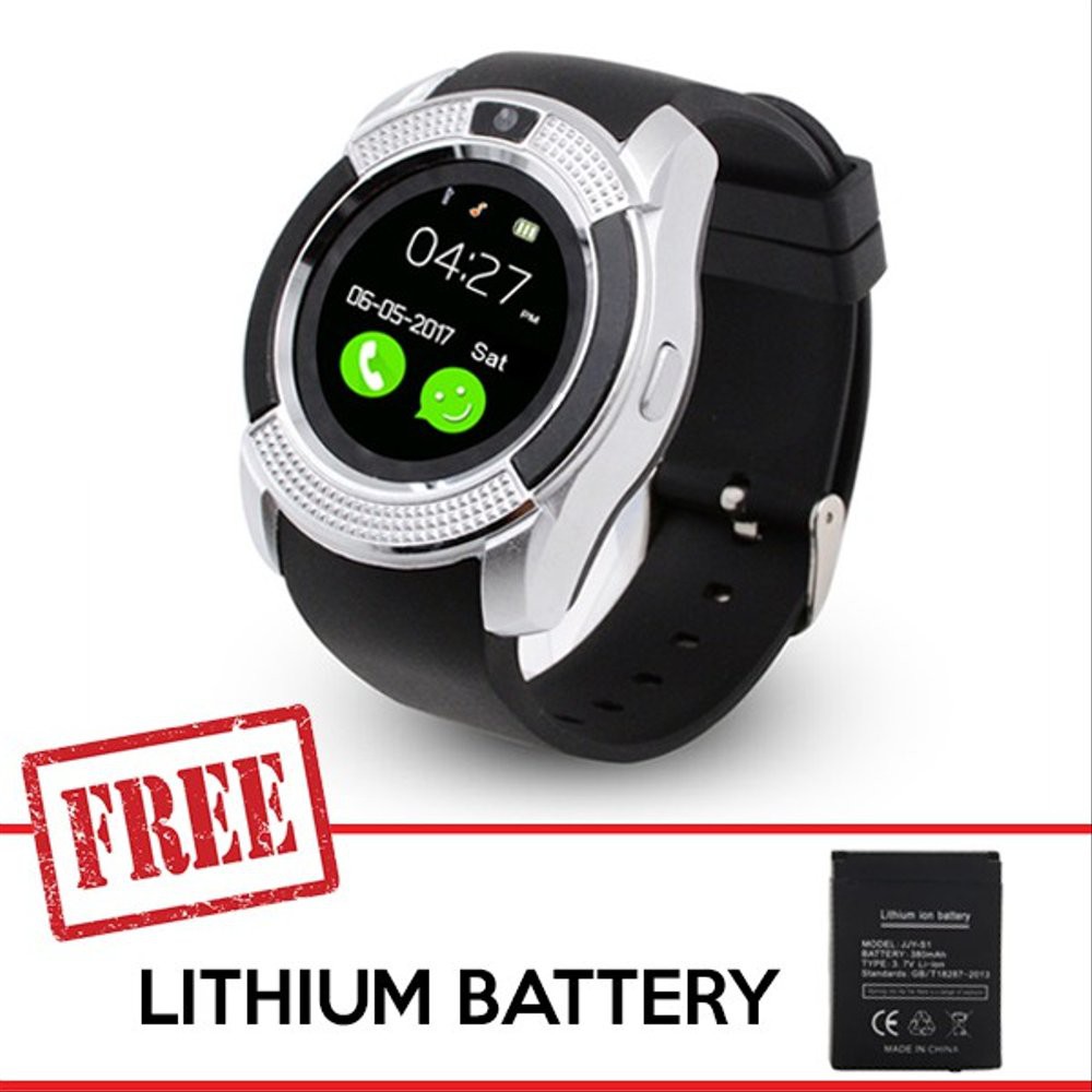 Cognos Smart watch V8 FREE BATTERY SmartWatch Jam Tangan TERMASUK BOX