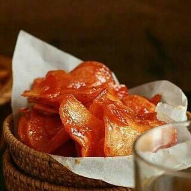 

Sanjai Pedas Manis Bulat - Cemilan/oleh oleh/jajanan khas Padang - 1,5 Ons