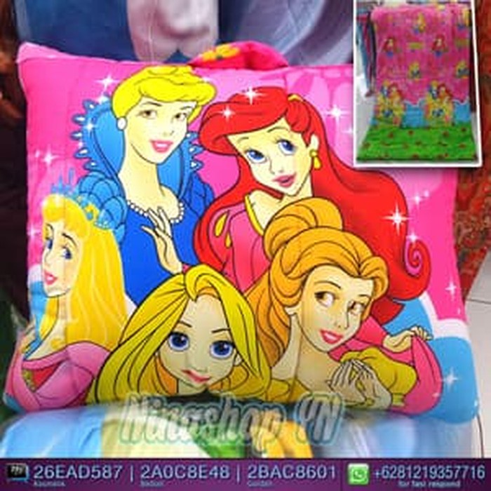 Jual Jual Balmut   Bantal Selimut motif Princess pink Murah