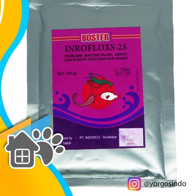 ➲ Boster Inrofloxs 25 Antibiotik Ikan Enrofloxacin ➣