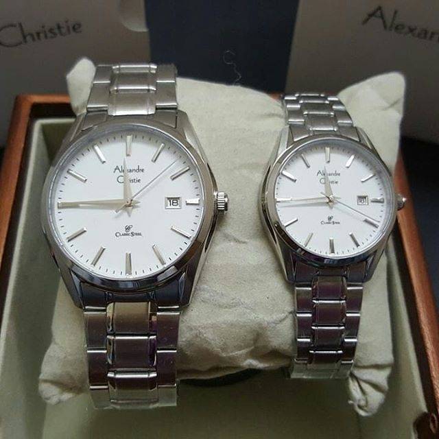 Jam Tangan Alexandre Christie Ac8554 Couple Original