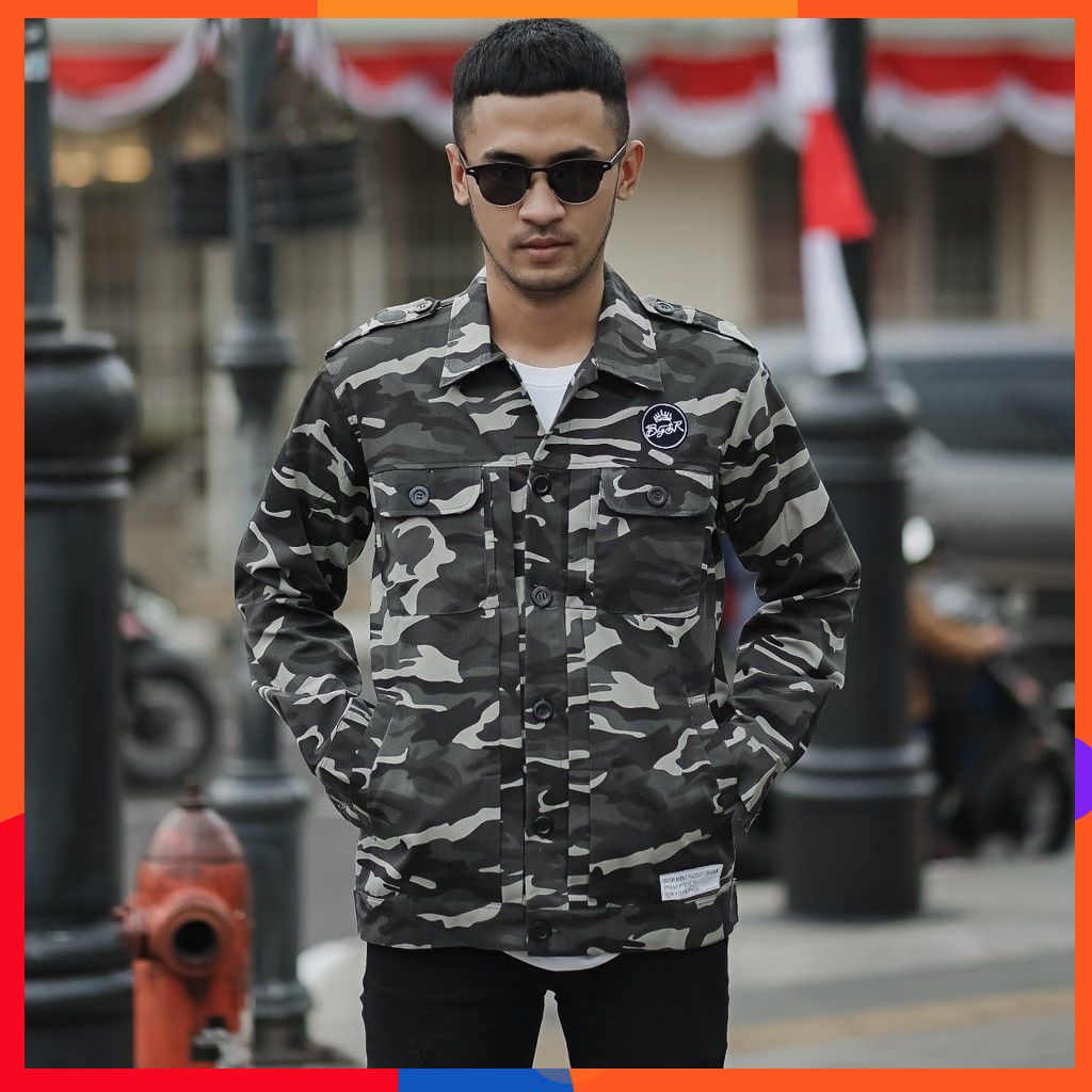 JAKET CAMO HANZO BGSR - JAKET LORENG PRIA - SEMI PARKA - ORIGINAL BGSR
