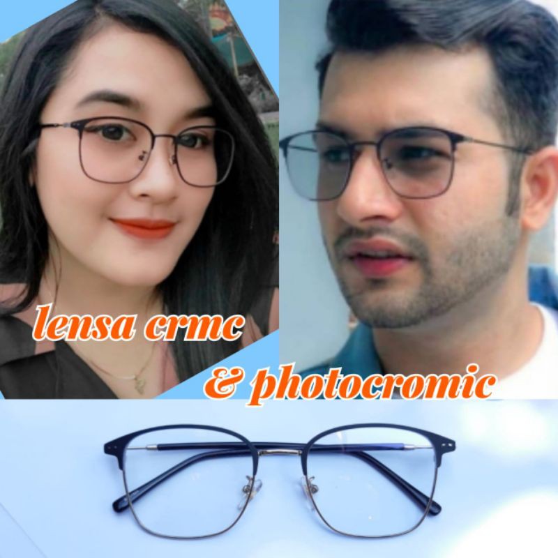 kacamata minus antiradiasi (frame+lensa) 1924