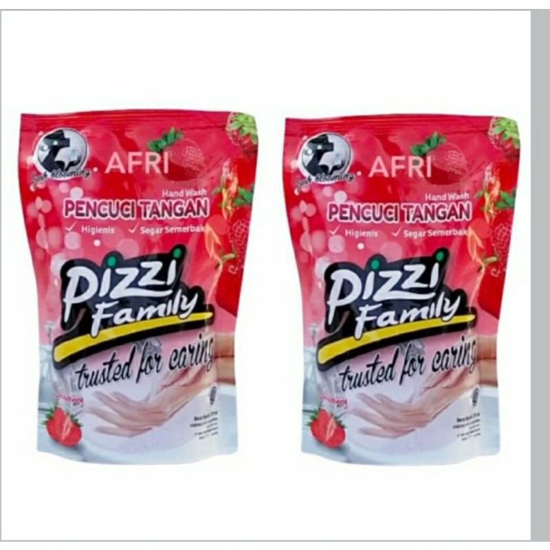 Sabun Cuci Tangan Pizzi Family Strawberry Hand Soap 375ml Twin Pack