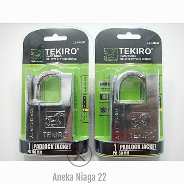 Aneka - TEKIRO GEMBOK JAKET KUNCI GEMBOK RUMAH PAGAR 50MM KEAMANAN RUKO