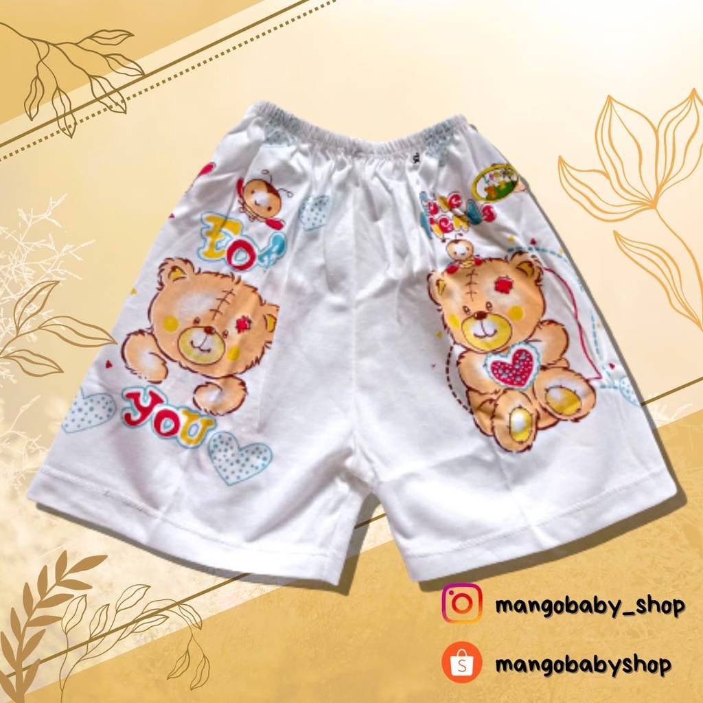 LEO | CELANA PENDEK 3 PCS cotton 100% segiempat UKURAN XL ANAK 2 3 4 th SHORT