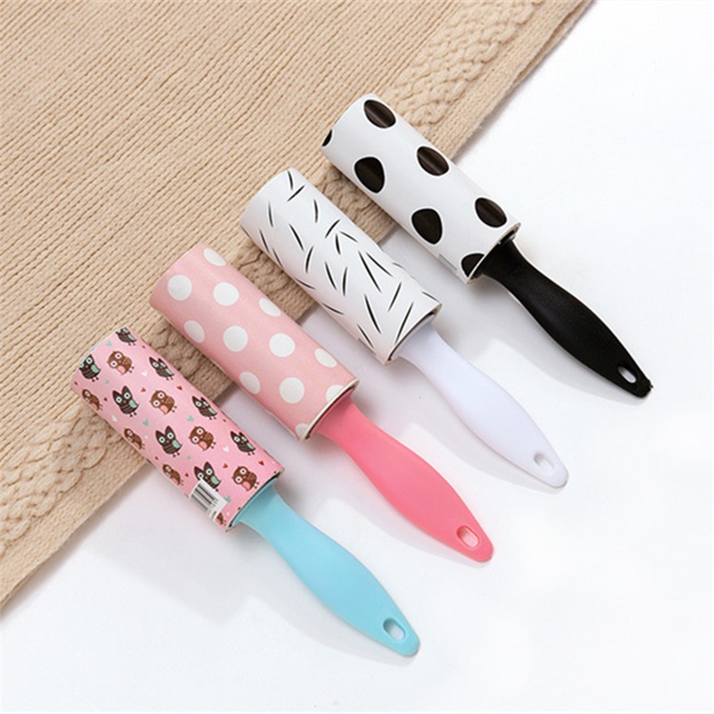 30 Sheets Mini Tearable Clothes Hair Sticking Device / Household Portable Roller Sticky Paper Lint Fluff Remover