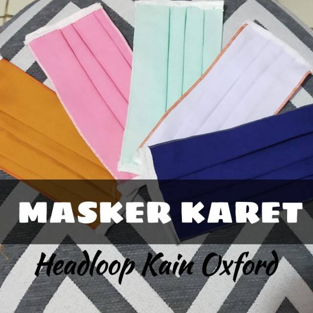 Masker Kain Oxford Headloop Hijab