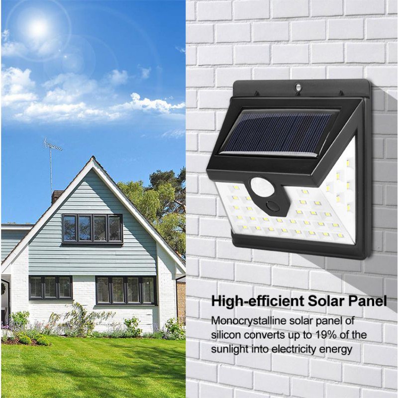 Lampu LED Dinding Solar 20 LED / 40 LED / Solar Sensor Wall light / Lampu Dinding Tenaga Surya